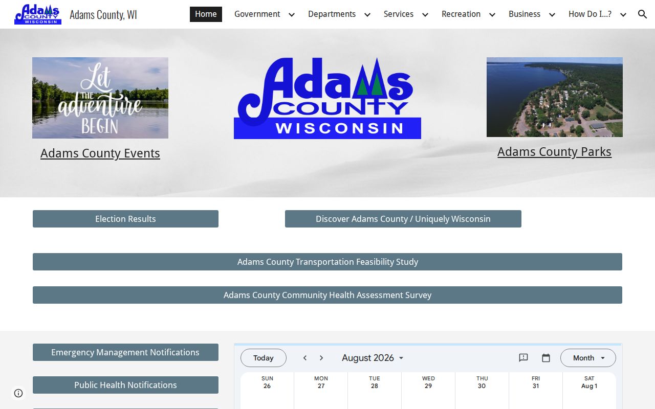 Official Adams County government website