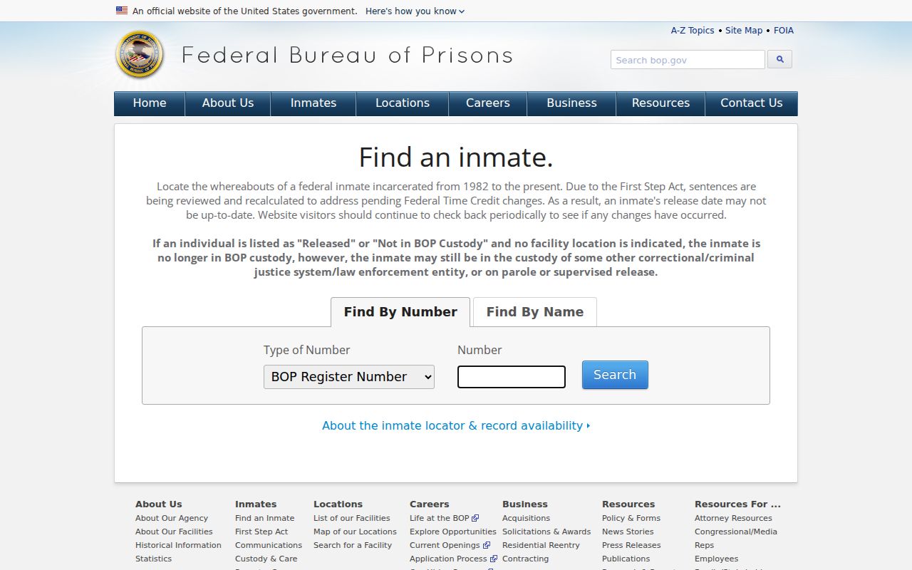 Wisconsin Dells criminal records federal inmate locator